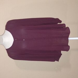 Audrey 3+1 Sheer Long Sleeve Open Back Blouse Size M?